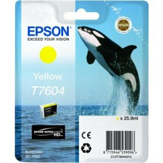 T7604 - Epson C13T76044010 Druckerpatrone Yellow SC-P600