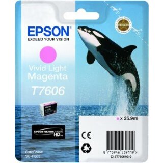 T7606 - Epson C13T76064010 Druckerpatrone Light-Magenta SC-P600