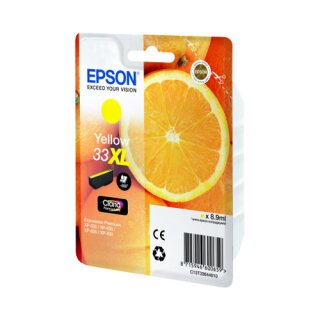 C13T33644010 - yellow - Epson Druckerpatrone 8,9ml Inhalt für 650 Seiten Druckleistung - Claria