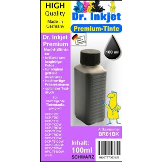 BR81BK - Black - Dr.Inkjet Premium Nachfülltinte für Brother Drucker