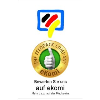 1.000 Bewertungskarten für eKomi Bewertungen mit deinem Firmenlogo