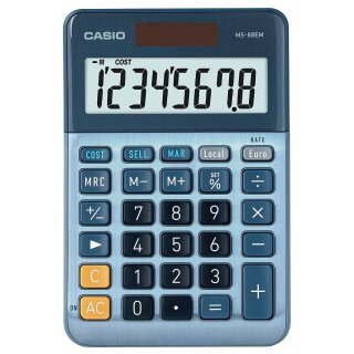 CASIO MS-88EM Tischrechner blau