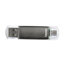 hama USB-Stick Laeta Twin schwarz 16 GB