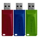 Verbatim USB-Sticks Slider rot, blau, grün 16 GB