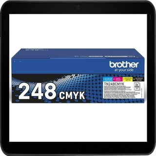 TN-248VAL Brother Lasertoner Multipack (BCMY) mit ca. 4x 1.000 Seiten Druckleistung