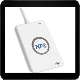 ACR122U Smart NFC RFID-Lesegerät/Schreiber ISO 14443 A/B-Kartenklongerät + Freie Software + 5-teilige beschreibbare UID-Schlüsselanhänger