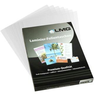 A4 LMG 100 Blatt glänzende Laminierfolien - 80 micron