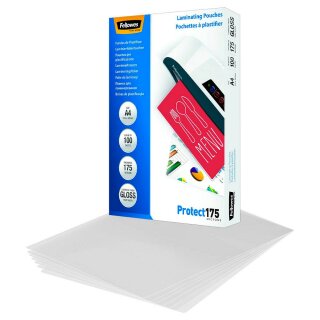 A4 FELLOWES Protect175 100 Blatt glänzende Laminierfolien - 175 micron