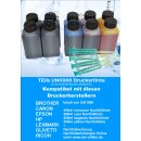 1000ml  TiDis Universal Nachfülltinte für alle Tintenstrahldrucker - 400ml schwarz und je 200ml cyan, magenta, yellow