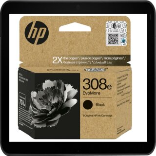 HP308e 2 EvoMore Druckerpatronen schwarz m.ca. 320 Seiten Druckleistung - 7FP22UE