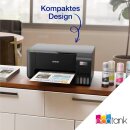 EPSON EcoTank ET-2860 - 3 in 1 Tintenstrahl-Multifunktionsdrucker inkl. 700ml TiDis Druckertinte - Modell schwarz