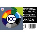 Universal ICC Profil kompatibel zu AKACA Sublimationstinten für 4 Farbdrucker - USB