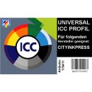 Universal ICC Profil kompatibel zu CITYINKPRESS Sublimationstinten für 4 Farbdrucker - USB - Stick