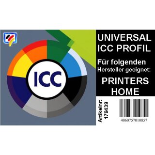 Universal ICC Profil kompatibel zu PRINTERS HOME Sublimationstinten für 4 Farbdrucker - USB - Stick