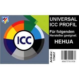 Universal ICC Profil kompatibel zu Hehua Sublimationstinten für 4 Farbdrucker - USB - Stick