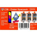 CLI36 color TiDis Ersatzpatronen im 3er Pack - ersetzt 1511B001-