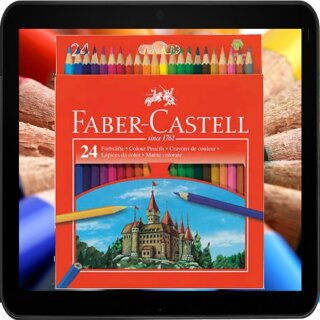 FABER-CASTELL Farbstifte farbsortiert im günstigen 24er Pack