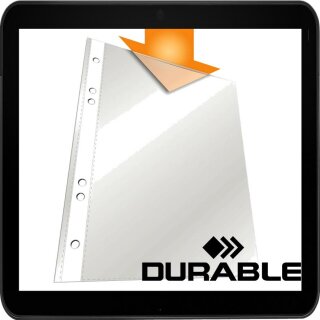 DURABLE A5 Prospekthüllen transparent genarbt