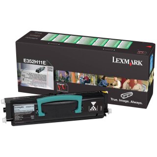 E352H11E - Schwarz - Original Lexmark Toner mit 9.000 Seiten Druckleistung nach Iso