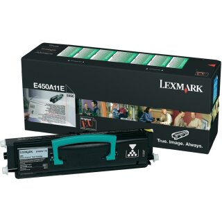 E450A11E- Schwarz - Original Lexmark Toner mit 3.500 Seiten Druckleistung nach Iso