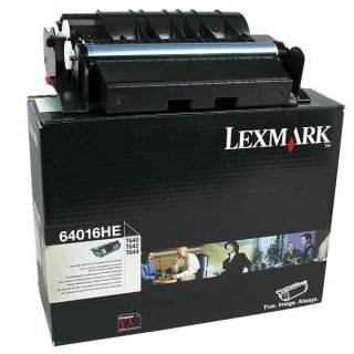 64016HE - Schwarz - Original Lexmark Toner mit 21.000 Seiten Druckleistung nach Iso