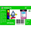 HP302CXL TiDis XL Recyclingdruckerpatrone Color mit 21ml...