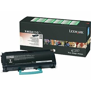 X463A11G - Schwarz - Original Lexmark Toner mit 3.500 Seiten Druckleistung nach Iso