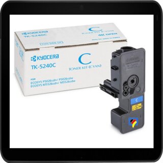 TK-5240C Kyocera Lasertoner cyan (1T02R7CNL0) mit ca. 3.000 Seiten Druckleistung