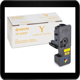 TK-5240Y Kyocera Lasertoner yellow (1T02R7ANL0) mit ca. 3.000 Seiten Druckleistung