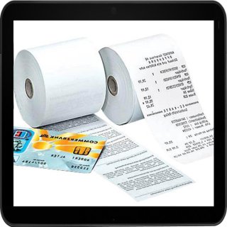 5 dots EC-Cash Thermorollen 5,7 cm x 9,0 m mit Lastschrifttext für Kreditkarten-Terminals und EC-Geräte