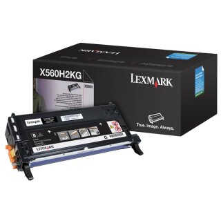 X560H2KG - Schwarz - Original Lexmark Toner mit 10.000 Seiten Druckleistung nach Iso