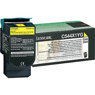 C544X1YG - Gelb - Original Lexmark Toner mit 4.000 Seiten Druckleistung nach Iso