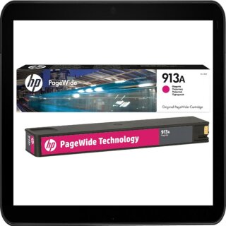 HP913A magenta HP Tintenpatrone mit 3.000 Seiten Druckleistung nach ISO - F6T78AE