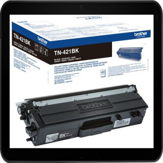 TN421BK - schwarz - Brother Lasertoner mit 3.000 Seiten Druckleistung nach ISO