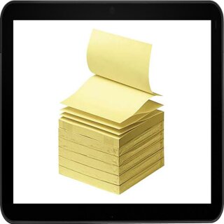 7,6 x 7,6 cm | Post-it® Z-Notes Haftnotizen gelb im Sparpack mit 12 Blöcken A 100 Blatt