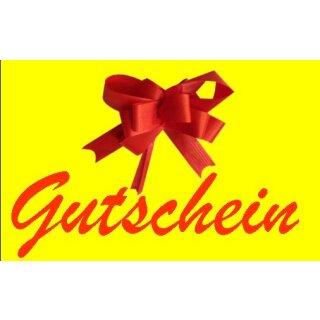 Geschenkgutschein einfach und beidseitig bedruckt -  frei gestaltbare Rückseite!