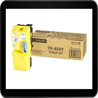 TK-820Y 1T02HPAEU0 Kyocera Toner Yellow mit 7.000 Seiten Druckleistung laut Hersteller