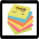 7,6 x 7,6 cm - Post-it® Haftnotizen farbsortiert -...