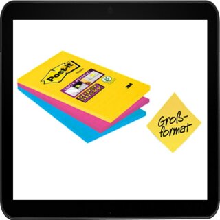 10,2  x 15,2 cm - Post-it® Super Sticky Haftnotizen 46453SSA farbsortiert