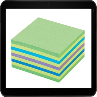 7,6 x 7,6 cm - Post-it® Haftnotizen farbsortiert