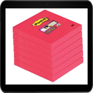 7,6 x 7,6 cm - Post-it® Super Sticky Haftnotizen rot