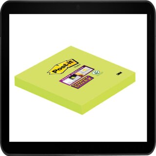 7,6 x 7,6 cm - Post-it® Super Sticky Notes Haftnotizen grün