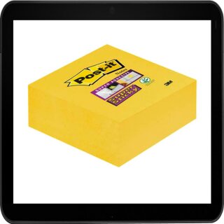 7,6 x 7,6 cm - Post-it® Super Sticky Haftnotizen 2014-S gelb