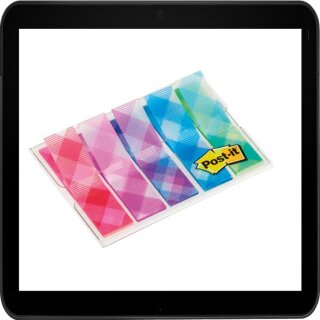 1,2 x 4,3 cm - 5x 20 Streifen Post-it® Index Mini Haftmarker farbsortiert im Spender