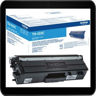 TN423C - cyan - Brother Lasertoner mit 4.000 Seiten Druckleistung nach ISO