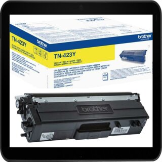 TN423Y - yellow - Brother Lasertoner mit 4.000 Seiten Druckleistung nach ISO