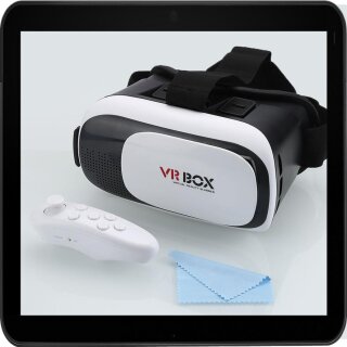 Virtual Reality 3D VR Brille VR BOX mit Bluetooth Fernbedienung für Smartphone 4 bis 6 Zoll