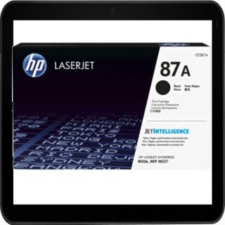 HP87A - schwarzer HP Lasertoner CF287A  mit 8.550 Seiten Druckleistung nach Iso