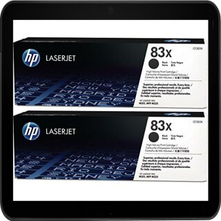 83XD - schwarzes HP Lasertoner Doppelpack mit 2x 2.200 Seiten Druckleistung nach Iso