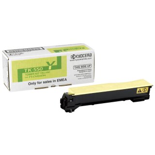 TK550Y - gelb - Original Kyocera Toner mit 5.000 Seiten Druckleistung nach Iso